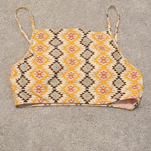 Billabong high neck swim top adjustable straps